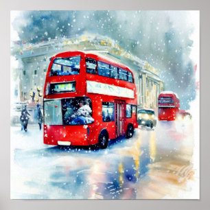 Londons Ikonische Doppeldecker-Busse, (K) Poster