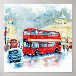 Londons Ikonische Doppeldecker-Busse, L Poster
