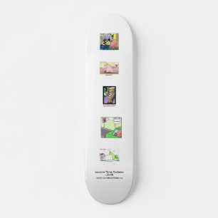 Londons Times-Cartoon auf hochwertigem Skateboard