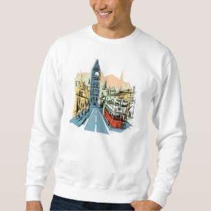 Londres Angleterre ville scape gars sweatshirt