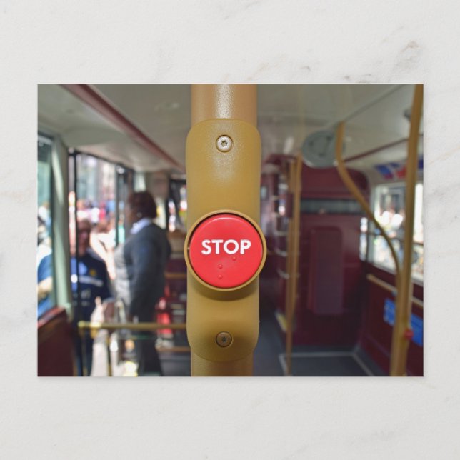 Londres arrêt de bus bouton voir carte postale (Devant)