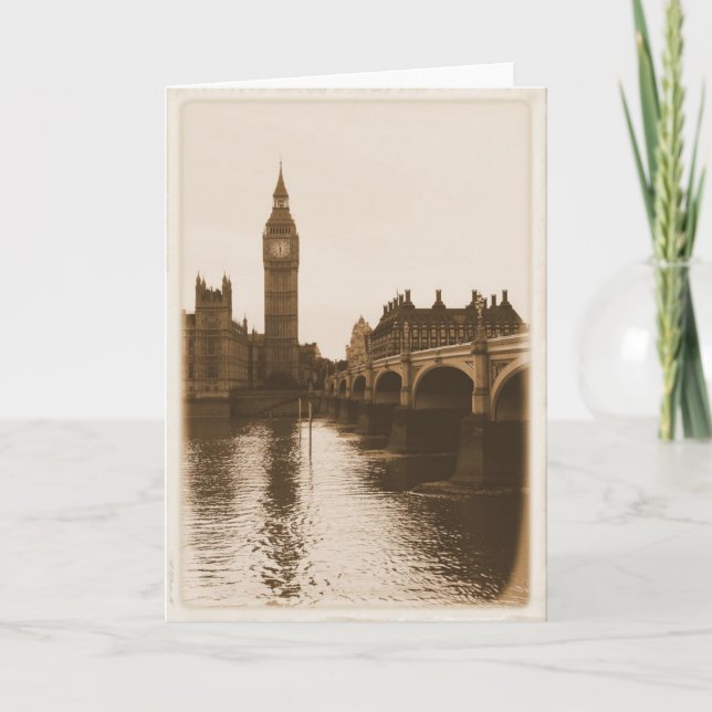 Londres - Big Ben - Carte de voeux Thames (Devant)