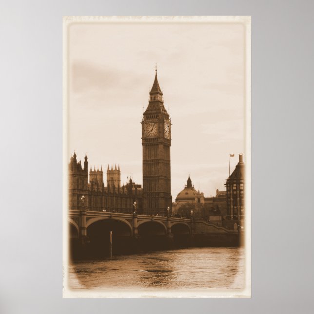 Londres - Big Ben - Thames - Poster (Devant)
