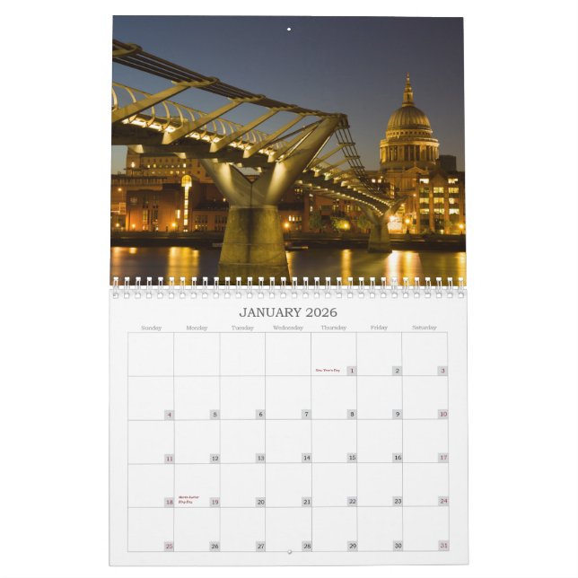 Londres - calendrier de tirs de nuit (Jan 2026)
