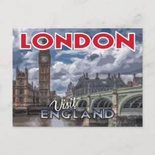 Londres, carte postale de la série Visit...