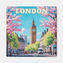 Londres Skyline Fridge Magnet - Iconic UK Souvenir