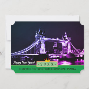 Londres, Tower Bridge et Bonne Année ! Carte de so