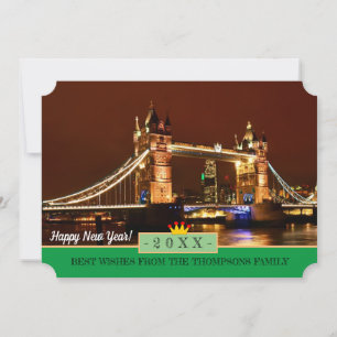Londres, Tower Bridge et Bonne Année ! Carte de so