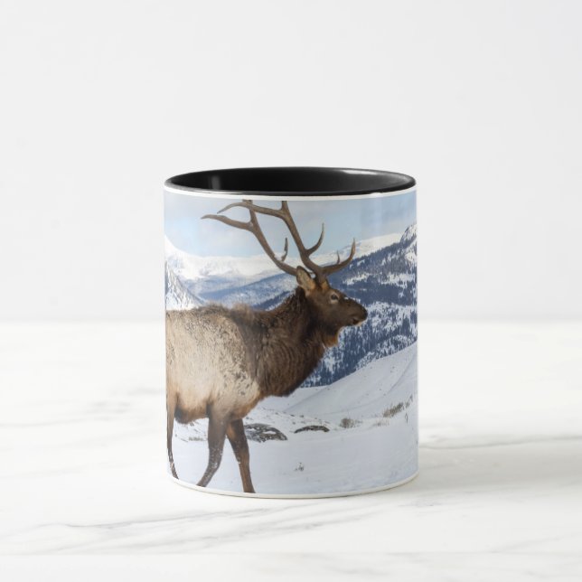 Lone Bull Elk | Yellowstone-Nationalpark Tasse (Zentrum)