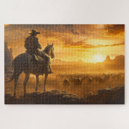 Lone Cowboy bei Sunset