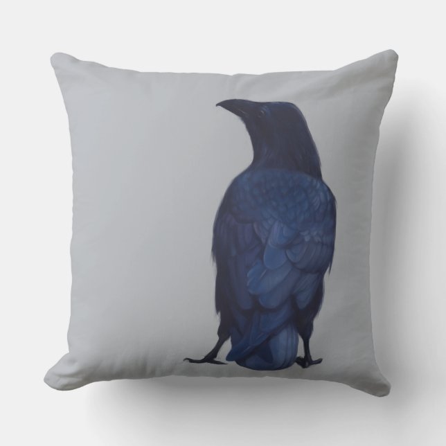 Lone Crow Kissen (Vorderseite)