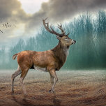Lone Dei in Misty Forest Scarf Schal<br><div class="desc">Ein wunderschönes Hirsch, das durch einen scheußlichen Wald läuft.</div>