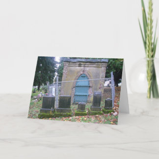 "Lone Fir Friedhof Mausoleum" Hallowe’en card Karte