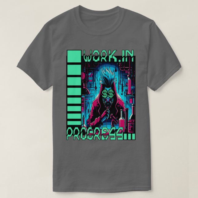 Lone Innovator Ein CyberPunk-Design, das illustrie T-Shirt (Design vorne)