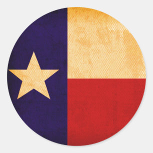 Lone Star-Flagge Runder Aufkleber