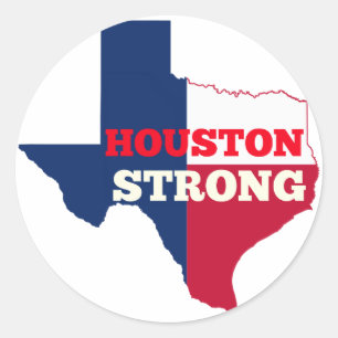 Lone Star "Houston Strong" Runder Aufkleber