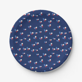 Lone Star Staat Texas Flag Herz Pappteller