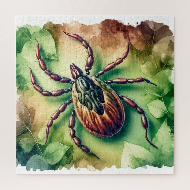 Lone Star Tick Painting REF86 - Watercolor (Vertikal)