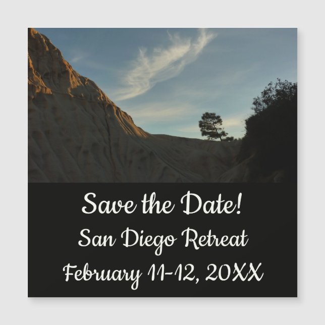 Lone Torrey Pine California Sunset Landschaft Magnetkarte (Vorderseite)