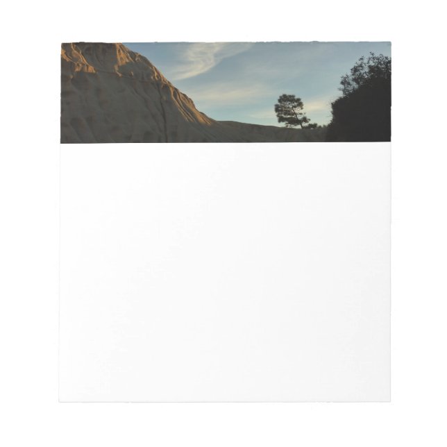 Lone Torrey Pine California Sunset Landschaft Notizblock (Vorderseite)