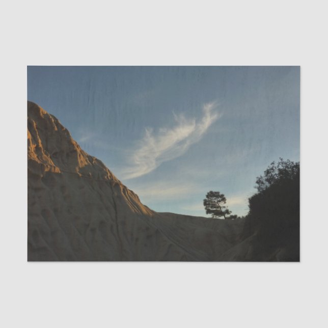 Lone Torrey Pine California Sunset Landschaft Seidenpapier (Vorderseite)