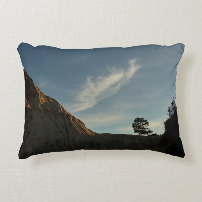 Lone Torrey Pine California Sunset Landschaft Zierkissen (Vorderseite)