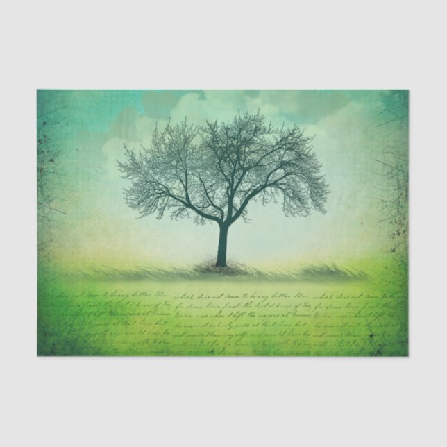 Lone Tree Decoupage Seidenpapier (Vorderseite)