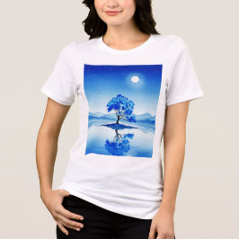 Lone tree on a small island Tri-Blend shirt