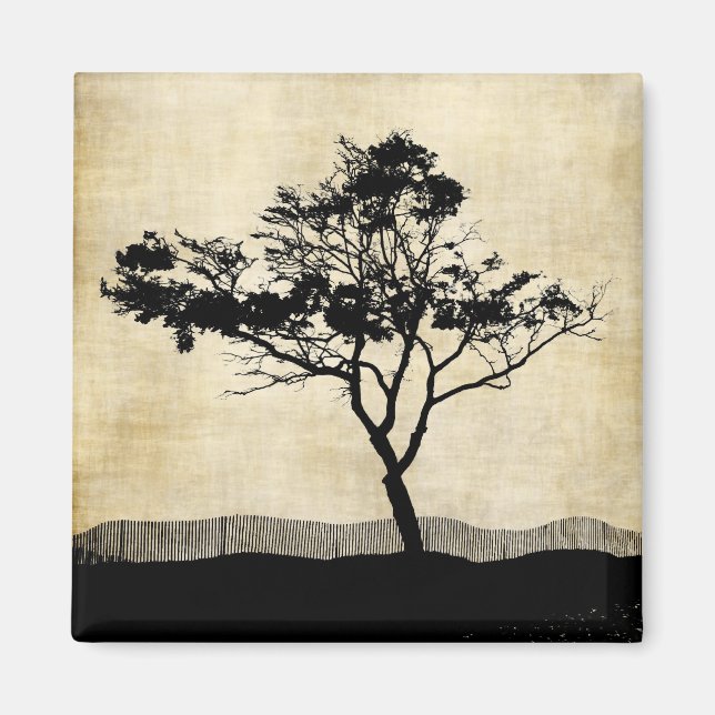 Lone Tree Silhouette Magnet (Vorne)