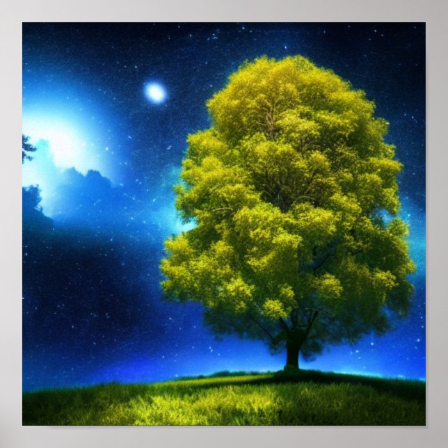 Lone Tree Spacescape Poster (Vorne)