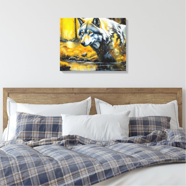 LONE WOLF 2 LEINWANDDRUCK (Insitu (Schlafzimmer))