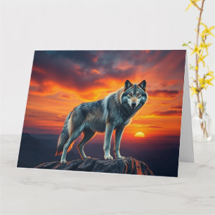 Lone Wolf at Sunset Karte