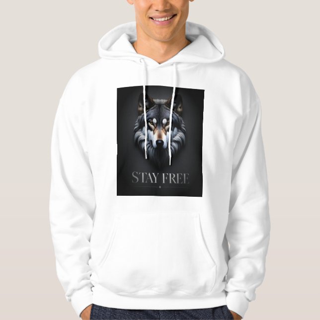 Lone Wolf Design - Restez Sweat - shirt à capuche (Devant)