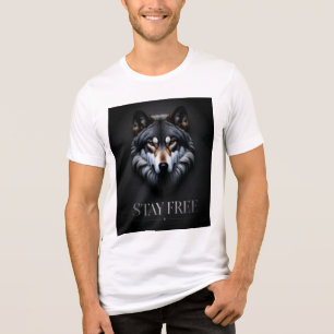 Lone Wolf Design - Stay Free Tri-Blend-Shirt Tri-Blend Shirt