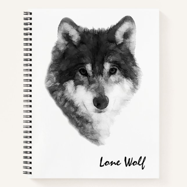 Lone Wolf elegant Notizbuch (Vorderseite)