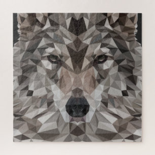 Lone Wolf Geometric Portrait