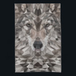 Lone Wolf Geometric Portrait Geschirrtuch<br><div class="desc">Fügen Sie Ihrer Küche eine kräftige Touch mit diesem gewagten, geometrischen Wolfentuch hinzu. In scharfen Winkeln und kräftigen Grautönen dargestellt, erfasst dieses auffallende Design den Geist des Alpha - loyal, wild und unentschuldbar unabhängig. Mit durchdringenden Augen und einem modernen, edgy Look bringt dieser Wolf Kraft und Stil in den Alltag....</div>