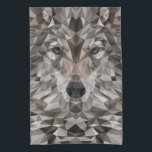 Lone Wolf Geometric Portrait Geschirrtuch<br><div class="desc">Fügen Sie Ihrer Küche eine kräftige Touch mit diesem gewagten, geometrischen Wolfentuch hinzu. In scharfen Winkeln und kräftigen Grautönen dargestellt, erfasst dieses auffallende Design den Geist des Alpha - loyal, wild und unentschuldbar unabhängig. Mit durchdringenden Augen und einem modernen, edgy Look bringt dieser Wolf Kraft und Stil in den Alltag....</div>