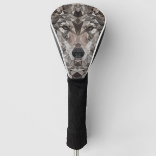 Lone Wolf Geometric Portrait Golf Headcover