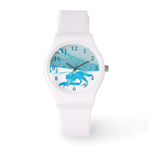 Lone Wolf im WInter Armbanduhr