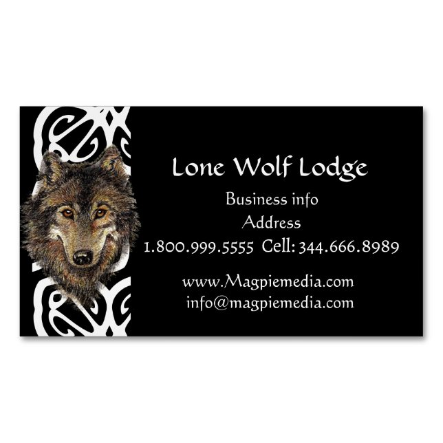 Lone Wolf Lodge Carte de visite personnalisé (devant)
