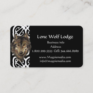 Lone Wolf Lodge Custom Business Card Visitenkarte