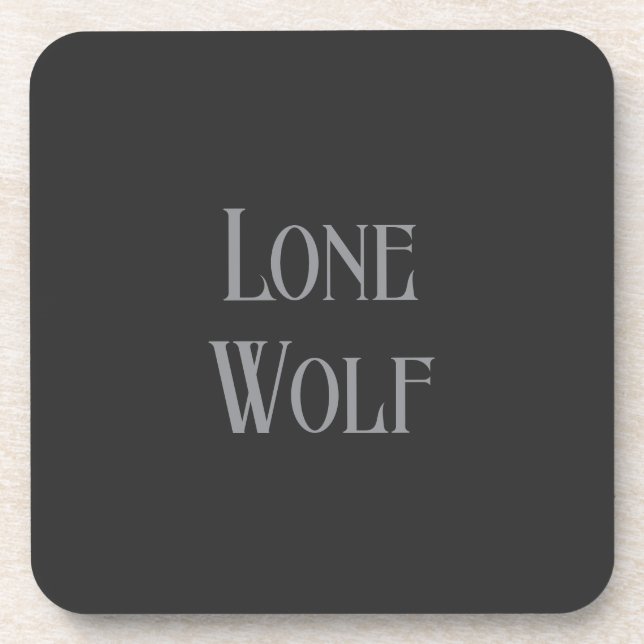 Lone Wolf Male Sigma Modern Minimalist Getränkeuntersetzer (Vorderseite)