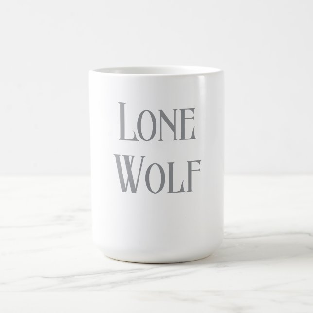 Lone Wolf Male Sigma Modern Minimalist Kaffeetasse (Mittel)