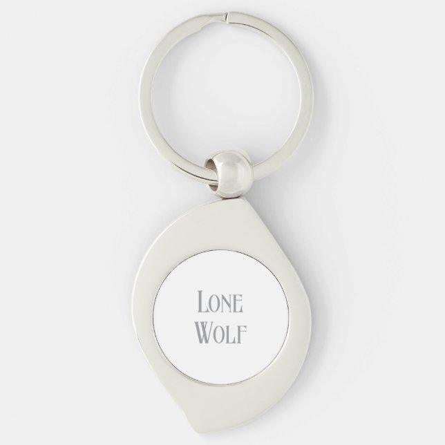Lone Wolf Male Sigma Modern Minimalist Schlüsselanhänger (Vorderseite)