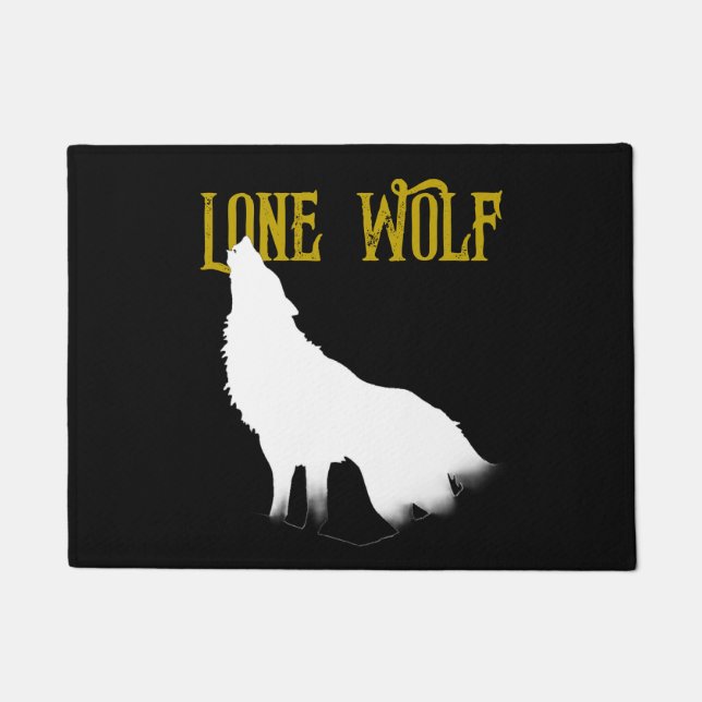 Lone Wolf Male Sigma Modern Minimalistisch Fußmatte (Vorderseite)