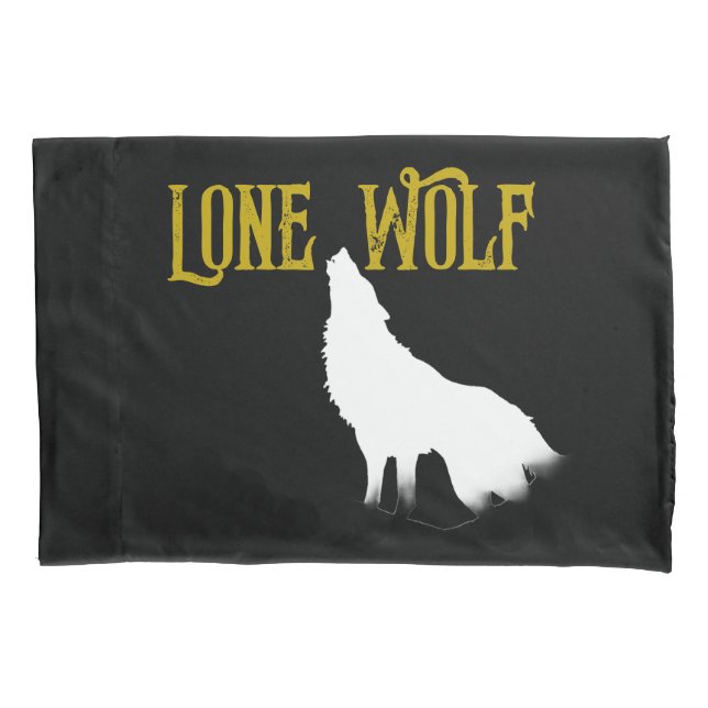 Lone Wolf Male Sigma Modern Minimalistisch Kissenbezug (Vorderseite)