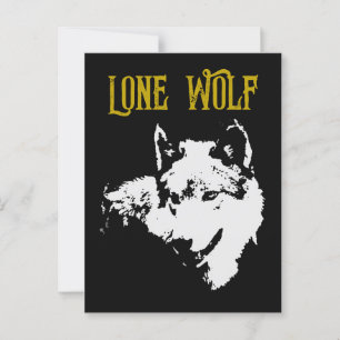 Lone Wolf Male Sigma Modern Minimalistisch Postkarte