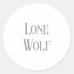 Lone Wolf Männlich Sigma Modern Minimalistisch Runder Aufkleber