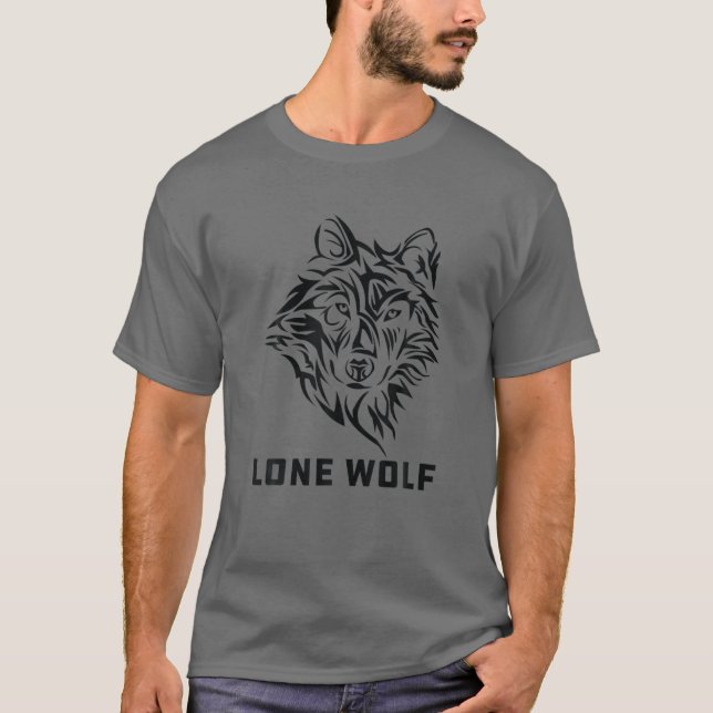 Lone Wolf Stamm Nordische Männer Frauen Kinder T-Shirt (Vorderseite)